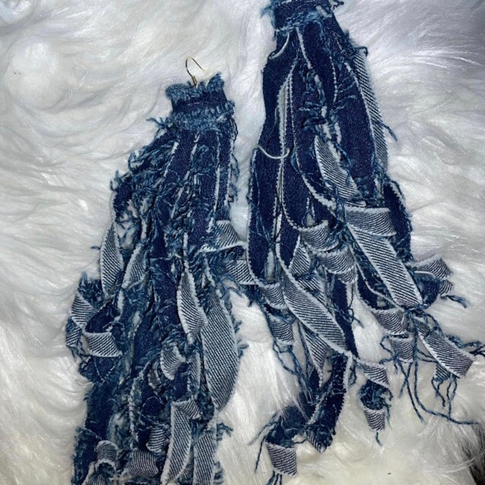 Denim Earrings